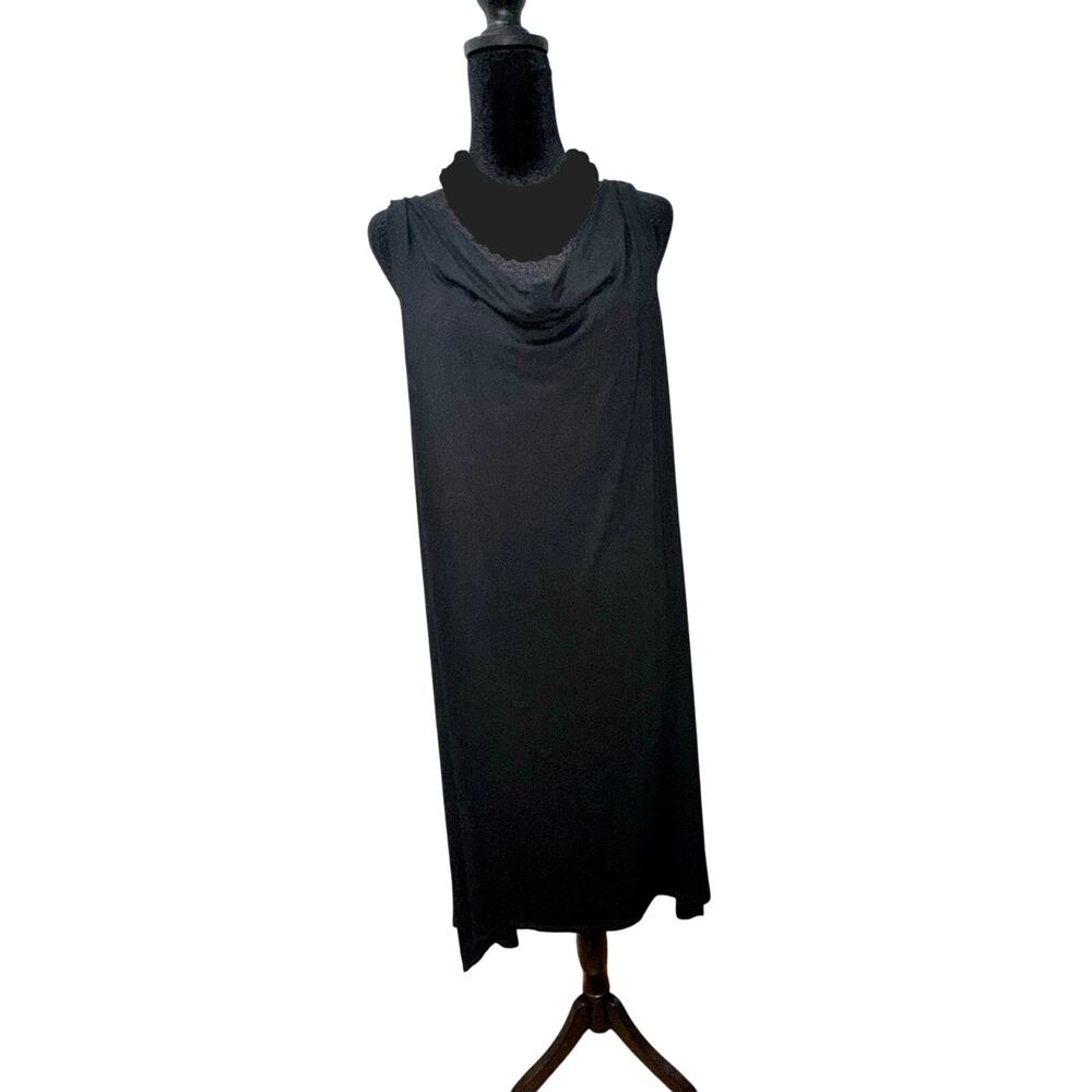 Eileen Fisher Soft Cowl Neck Sleeveless Tank T-Shirt Dress sz XL